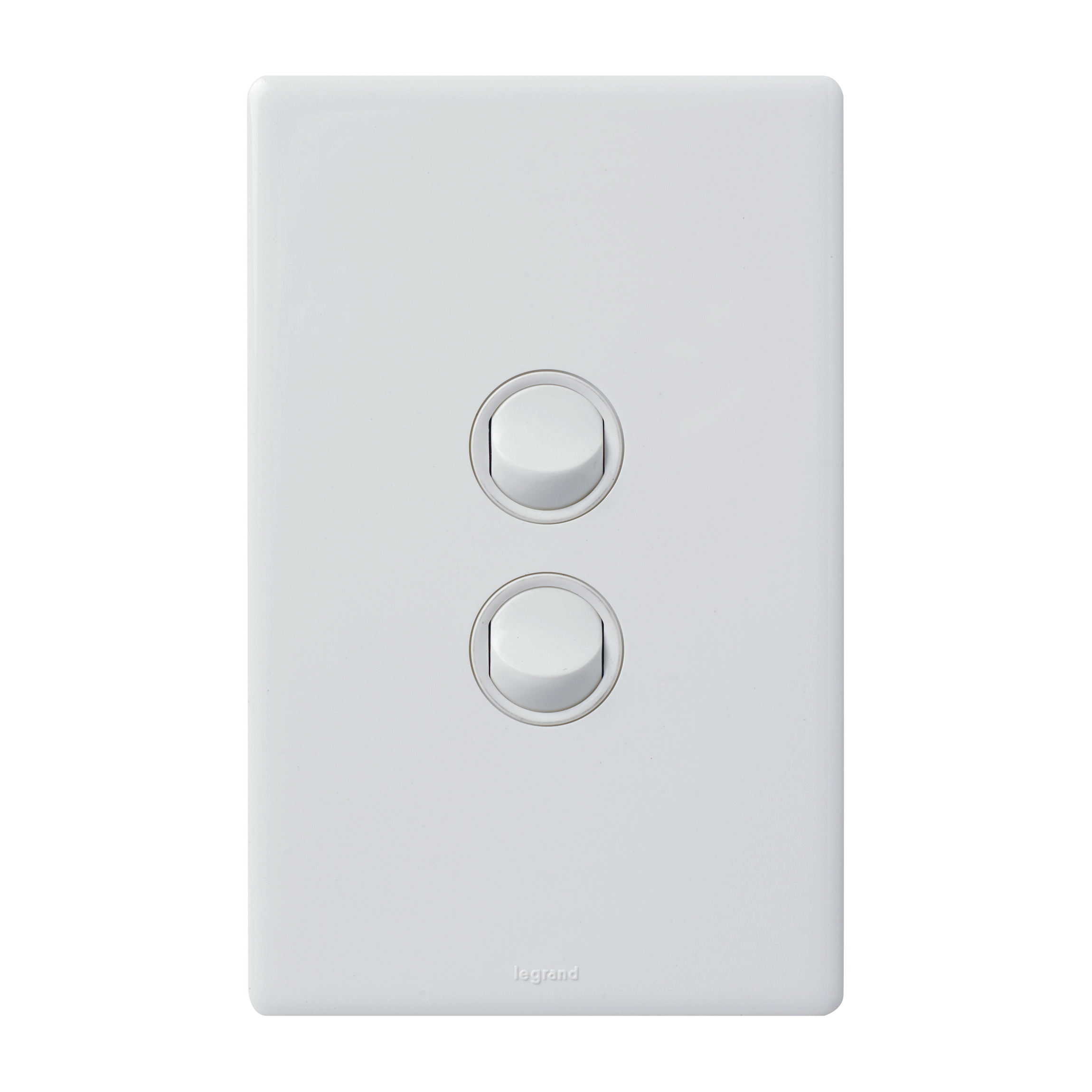 16A 2-GANG SWITCH WHITE, EXCEL LIFE