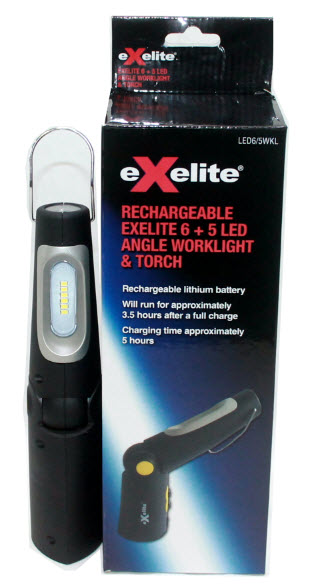 EXELITE LED 6 5 ANGLE WORK LIGHT & TORCH WTY 1YR