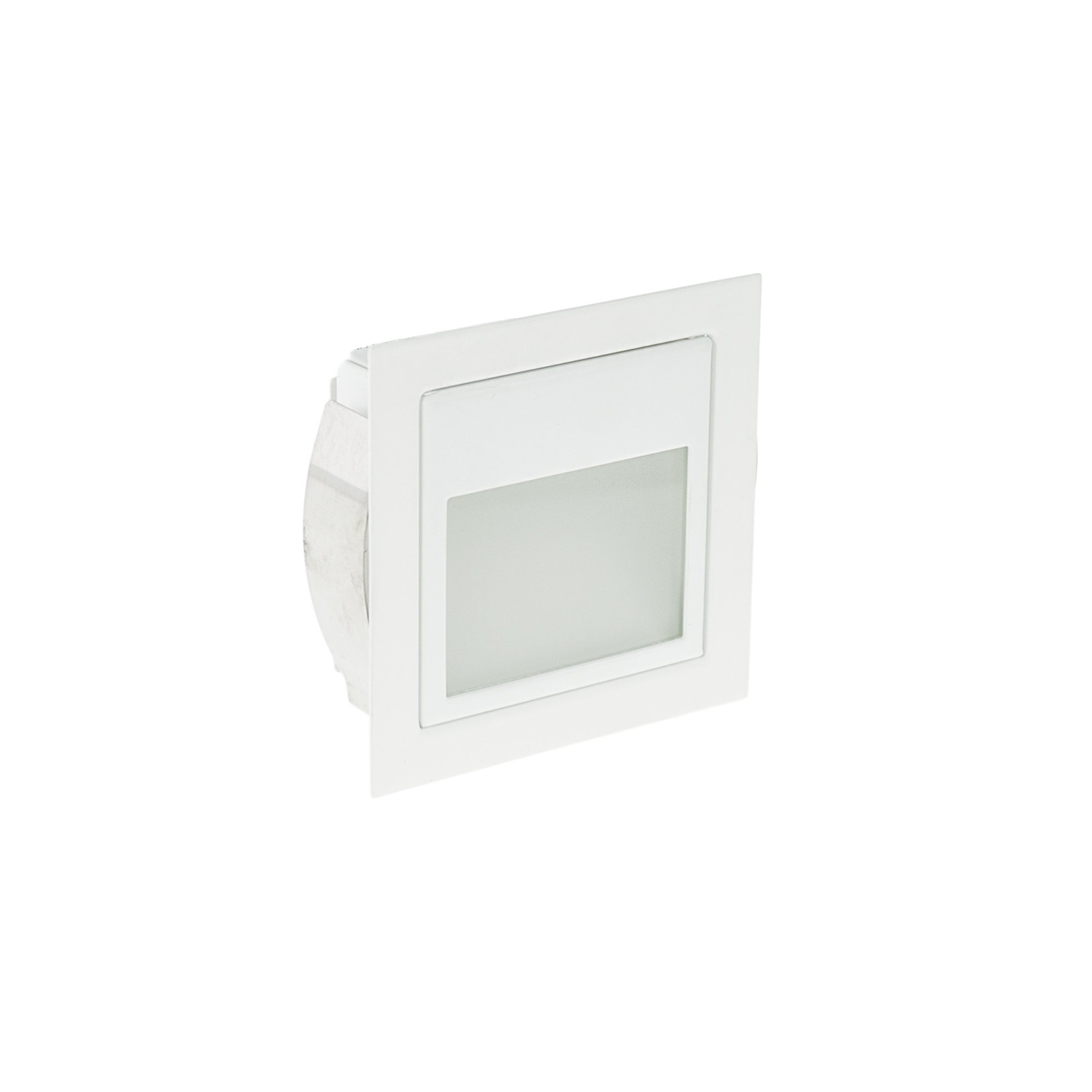 3W LED SQUARE LOW GLARE FROSTED GLASS EYELID WALL/STAIR LIGHT, 700mA CC,3000K, WHITE, IP20