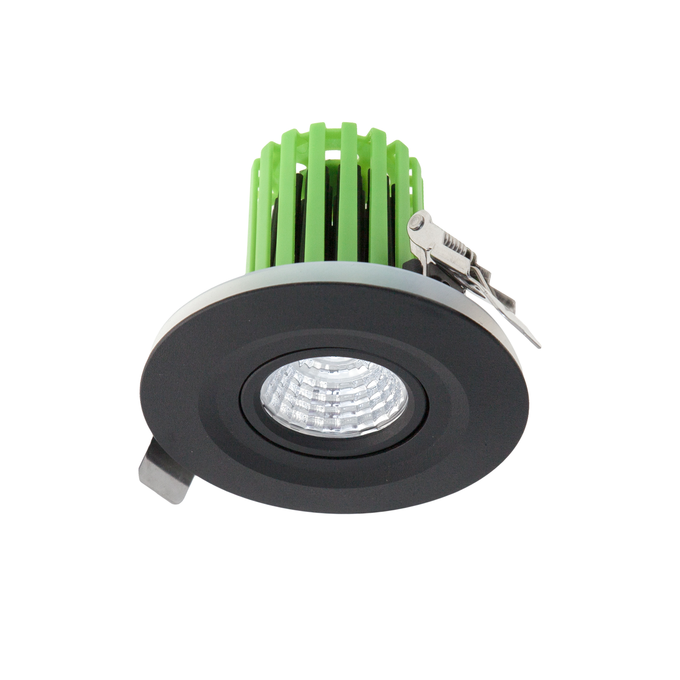 Exterior Downlight LED Recessed Round Tilt c/w UID Dimmable Driver 12W 260mA CC 3K-Black