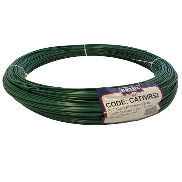 CATENARY WIRE GREEN PVC 2.6 X 5KG (190)