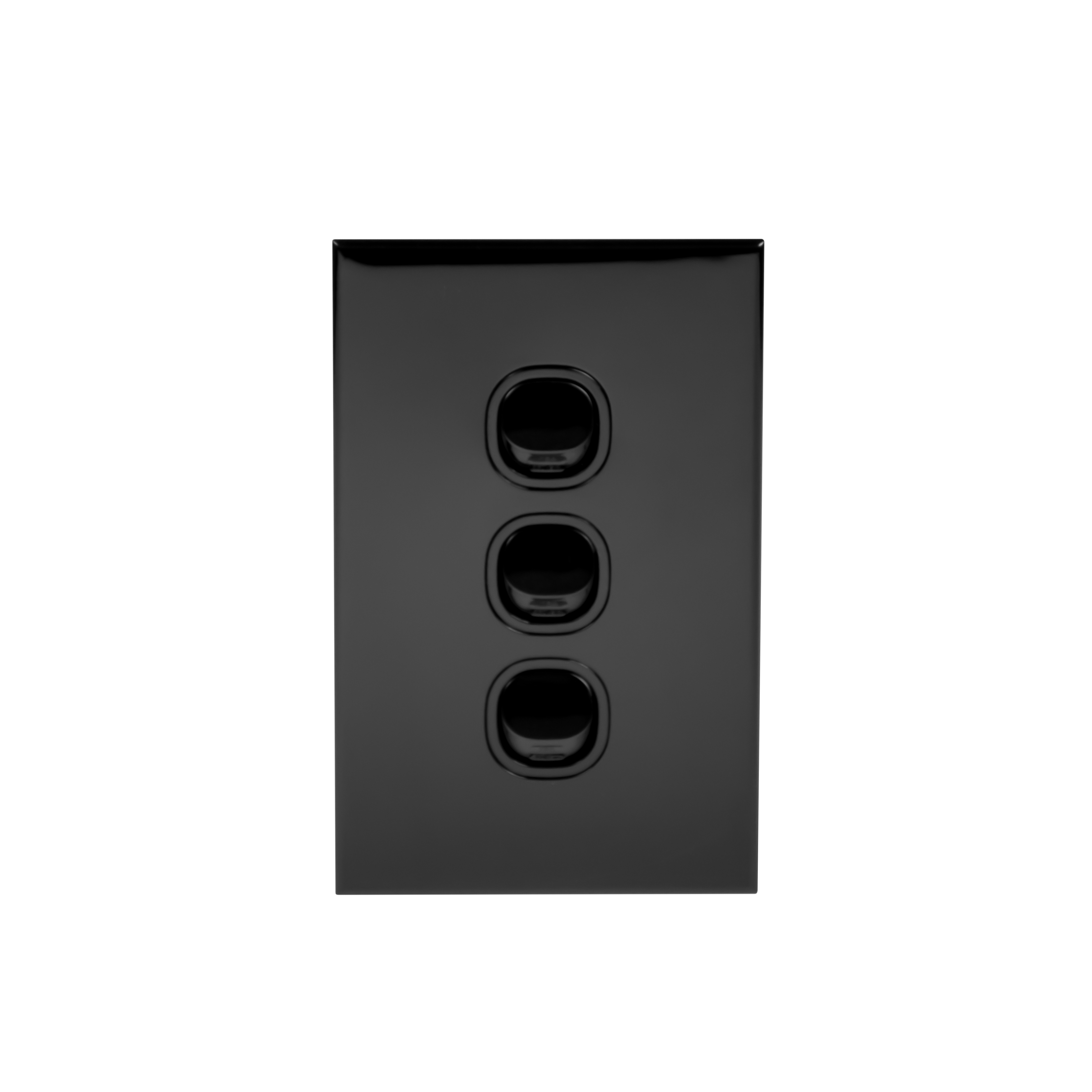 16A, 3 Gang Switch, Black, Home