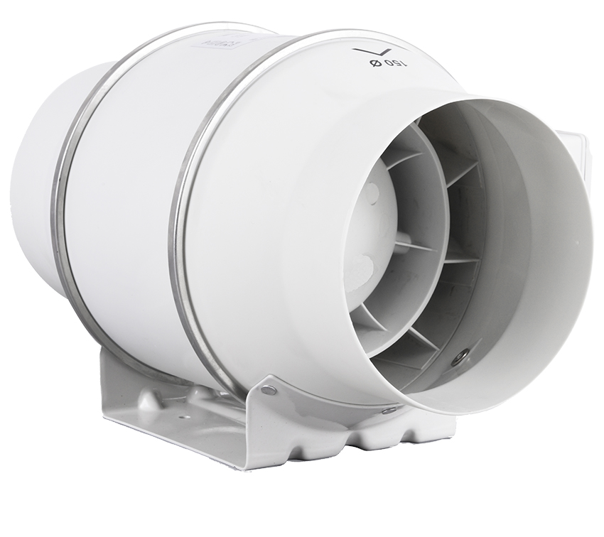 150mm 3 Speed Capable Inline Fan with plug