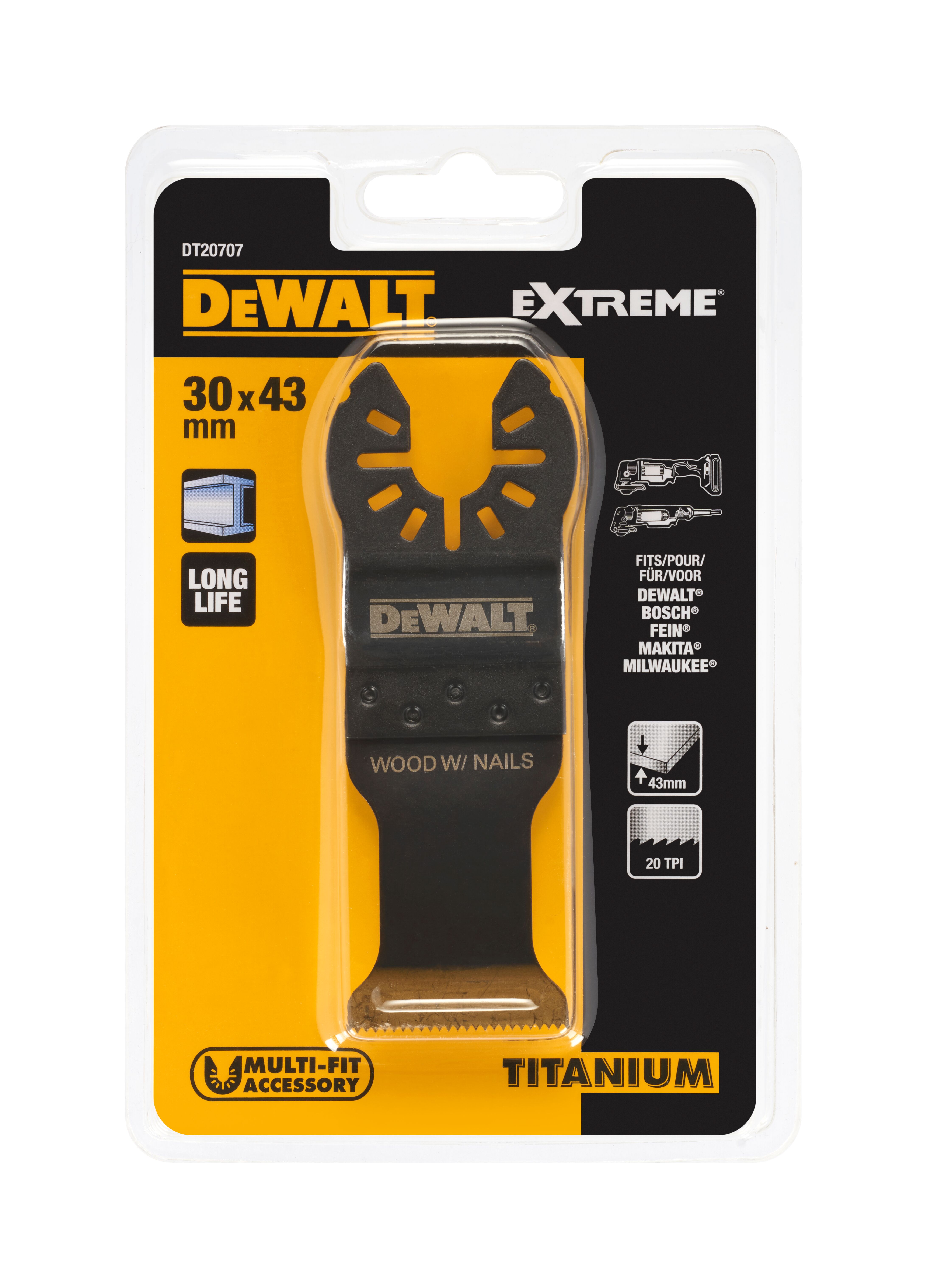 DEWALT Multi-Tool Titanium Metal Blade 31 X 43mm