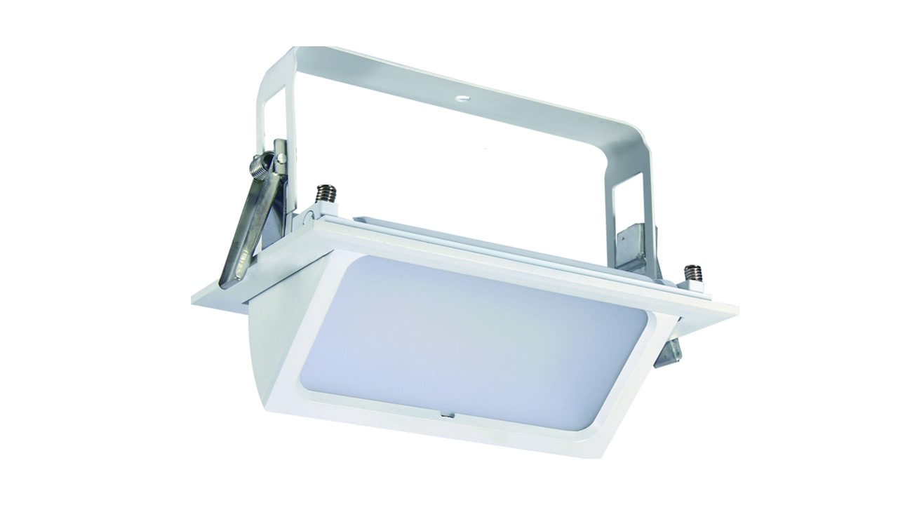Square LED Shop Light 35W 3150LM 4000K 220X130mm Cutout 235X145mm Overall