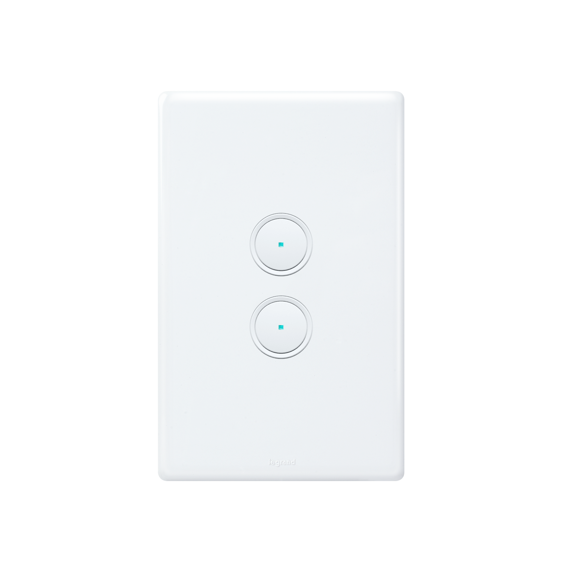 EXCEL LIFE WITH NETATMO 2 GANG SMART SWITCH GLOSS WHITE