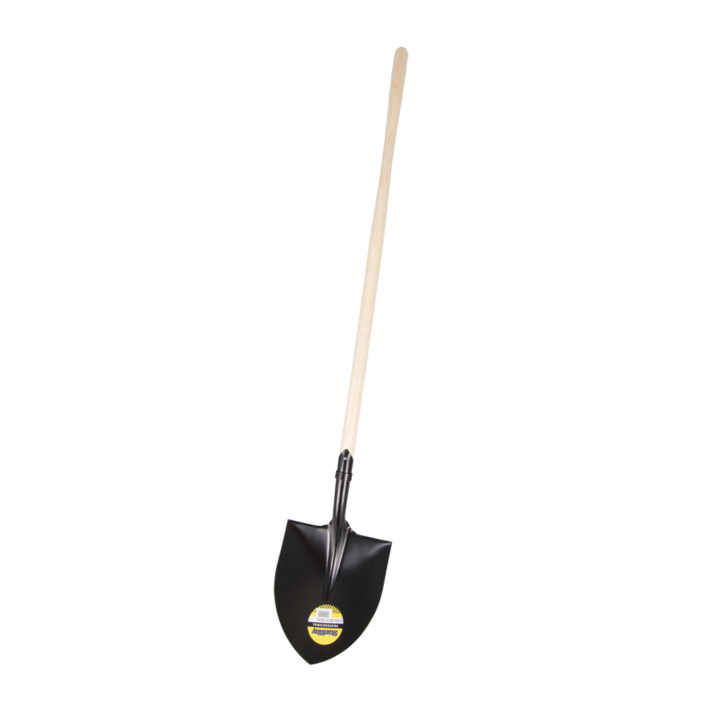 LONG WOOD HANDLE ROUND MOUTH SHOVEL - 1300mm