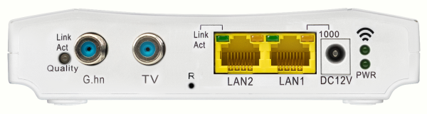 Ethernet over coax modem. High Speed Data over Coax - 720Mbps LAN + Wifi