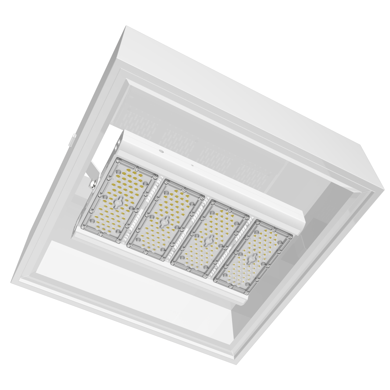 120W Freezer LED Light Module 16,500lm CRI70  IP66 90° Beam Angle  5000K Finish: White