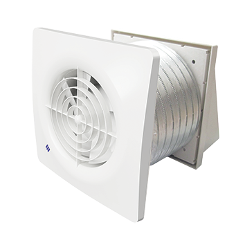 Manrose Quiet Through Wall Fan Kit 150mm With Timer