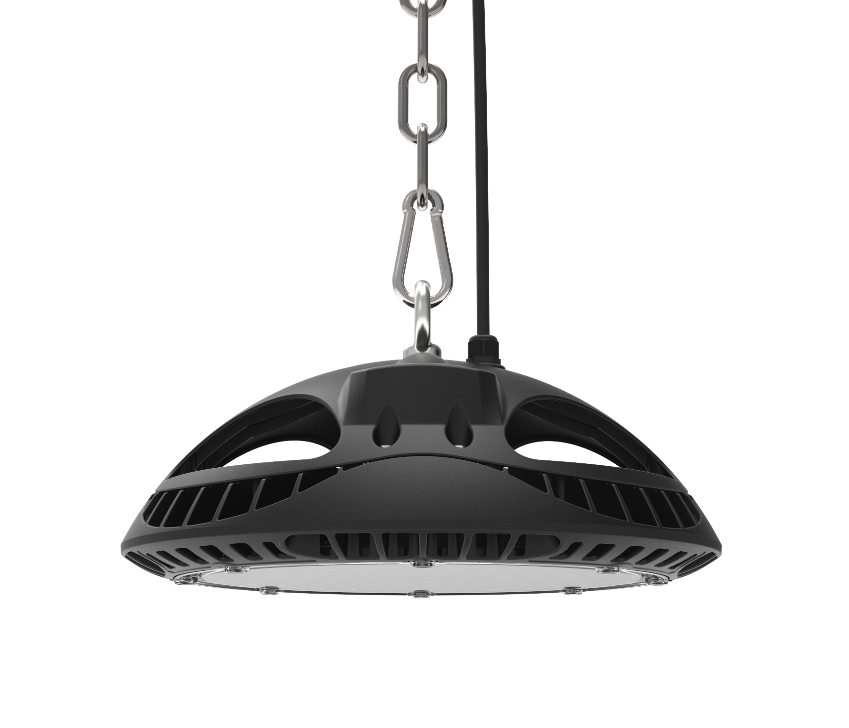 200W Apollo Pro LED Highbay 5700K 100° Beam Angle with Glare Shield 26,000lm Finish: Graphite Black