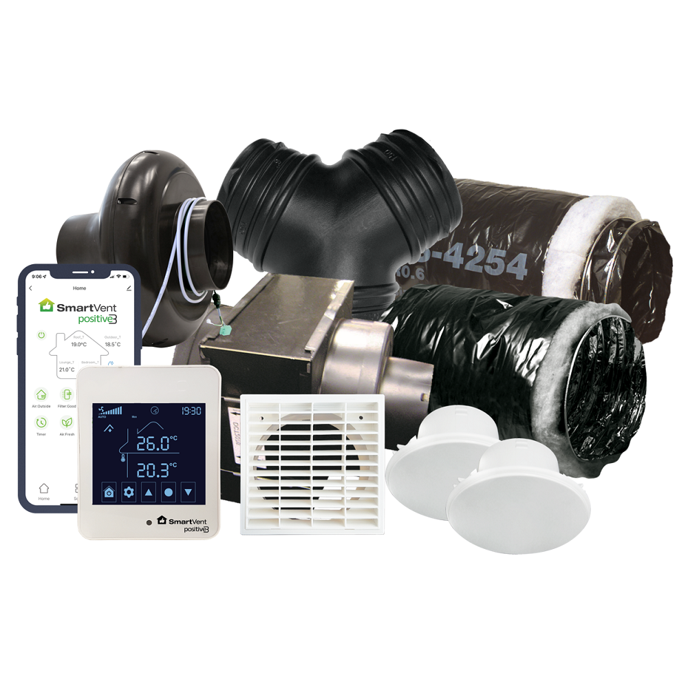 Smartvent Positive3 SV02P3-2 Outlet EC Home Ventilation System