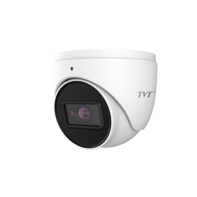 6MP, S4, 2.8mm fixed lens, AI, dome POE camera. Compatible with TVT-NVR's (outdoor ready) White