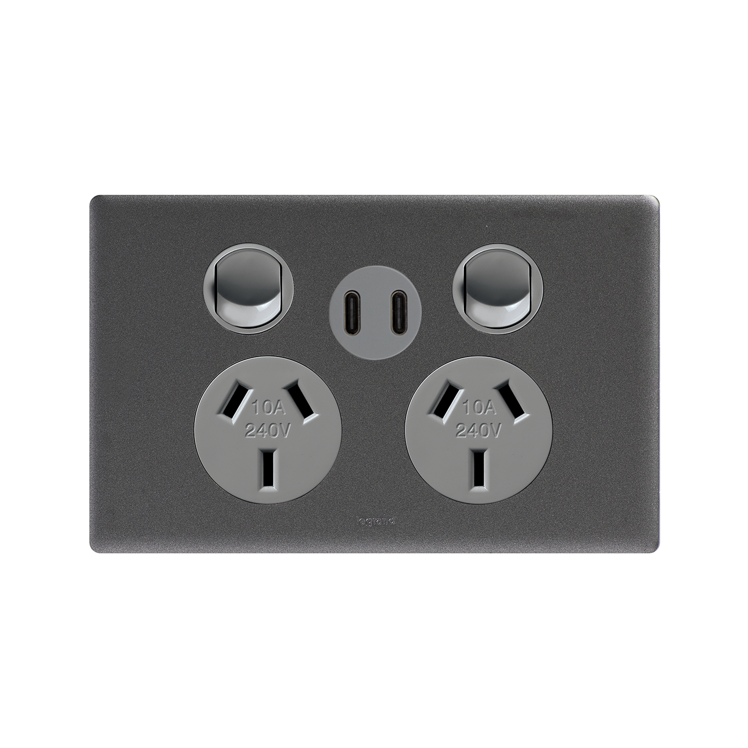 EXCEL LIFE DGPO 10A WITH USB CHARGER TYPE C+C 3A URBAN GREY