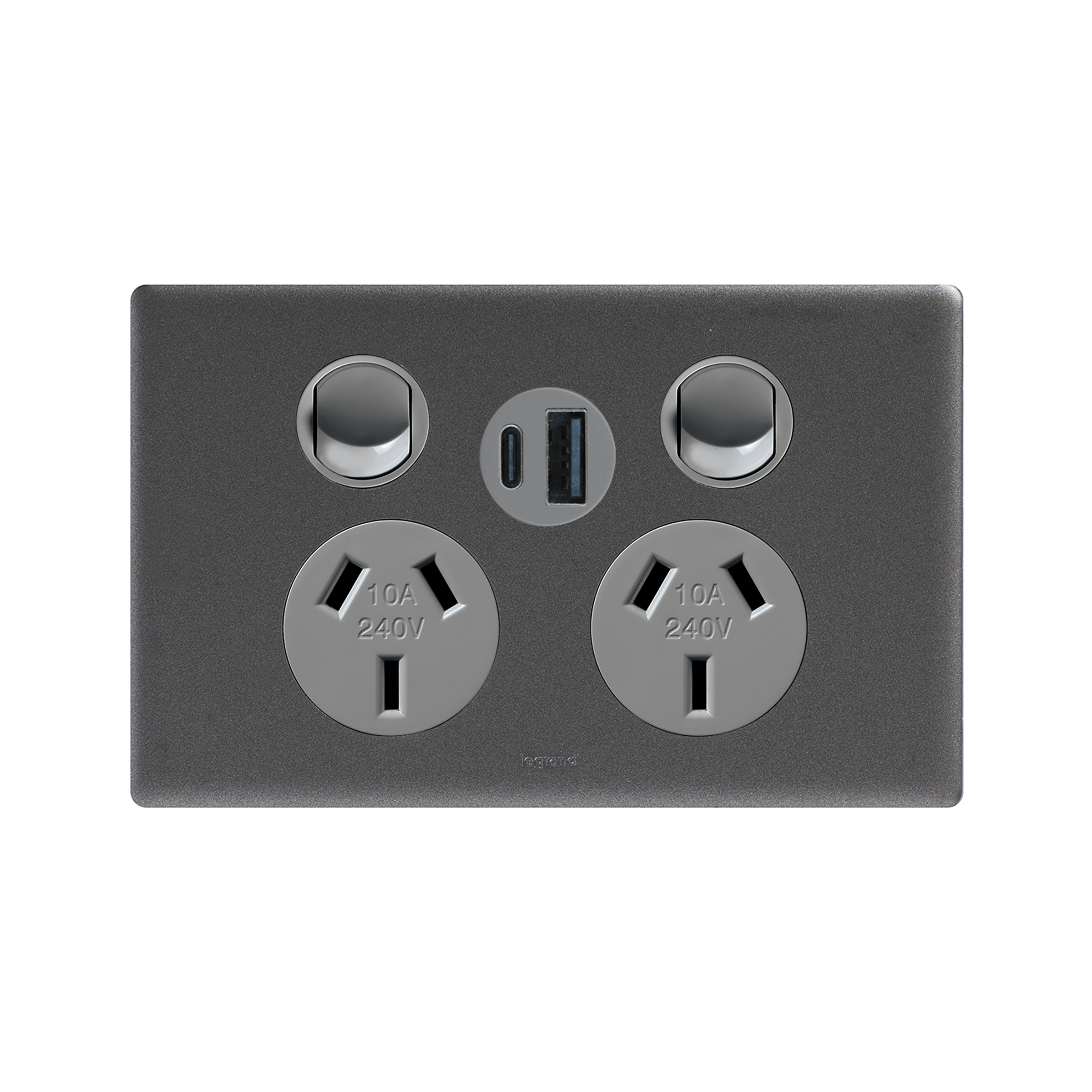 EXCEL LIFE DGPO 10A WITH USB CHARGER TYPE A+C 3A URBAN GREY