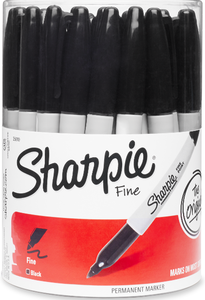 Sharpie Fine Black Marker (Cannister of 36)
