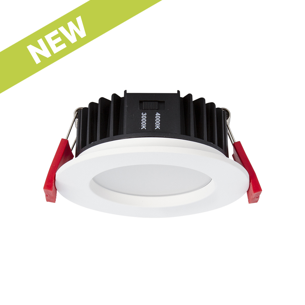 LEDE IP65 Exterior Plastic Downlight Select Recessed Fixed c/w DX UID Dimmable Driver 8W 180mA DC 3K/4K - White