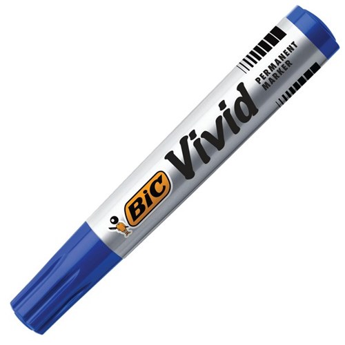 Marker Permanent Bic Vivid Fine Bullet Tip Blue