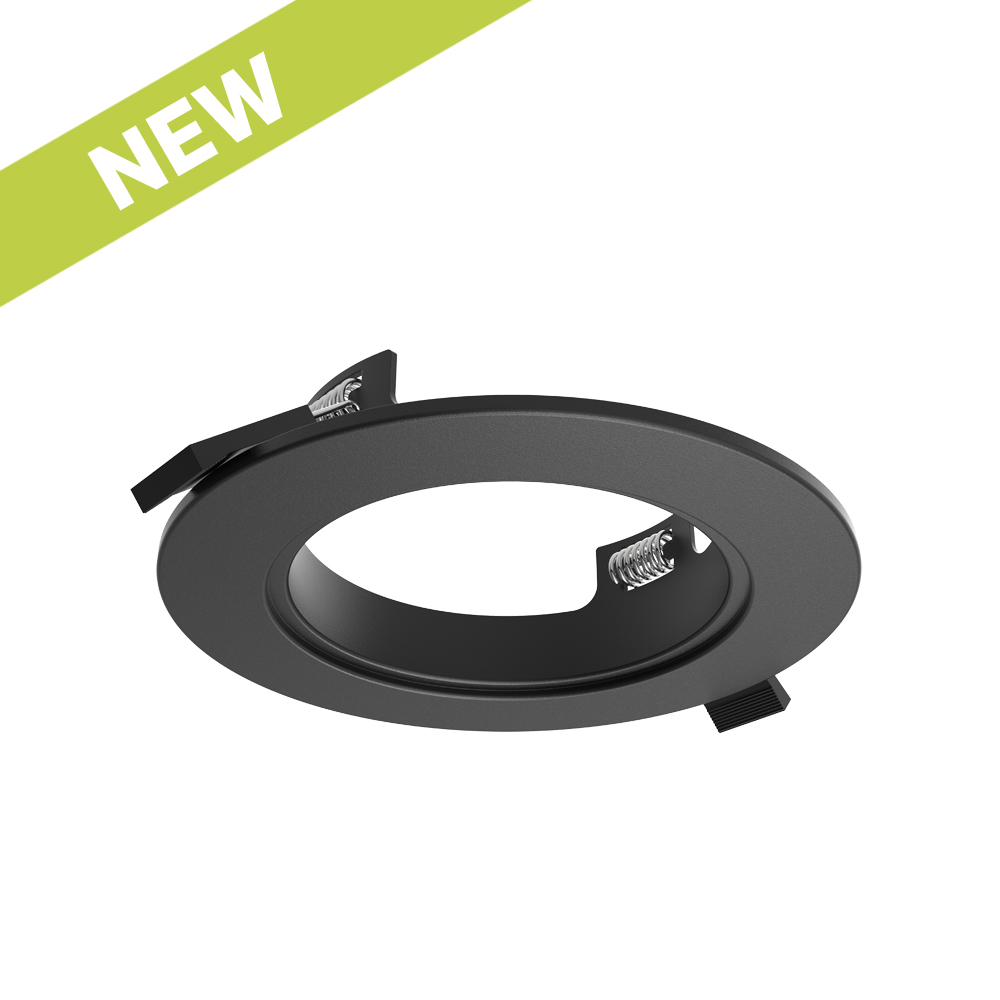 Black Adaptor Plate Kit Flush Fit for 100-135mm Cut Outs (145mm OD) Supplied with Spring clips - Suits R750